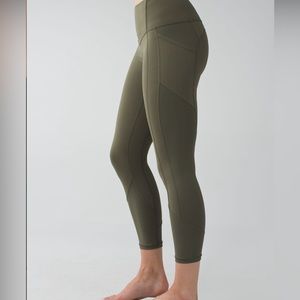 Lululemon fatigue green all the right places crop size 4